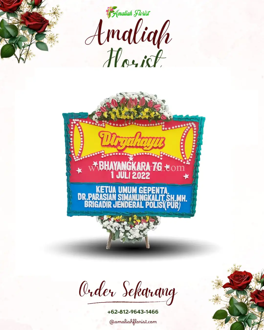 Papan Bunga HUT Ulang Tahun Sawaran Kulon